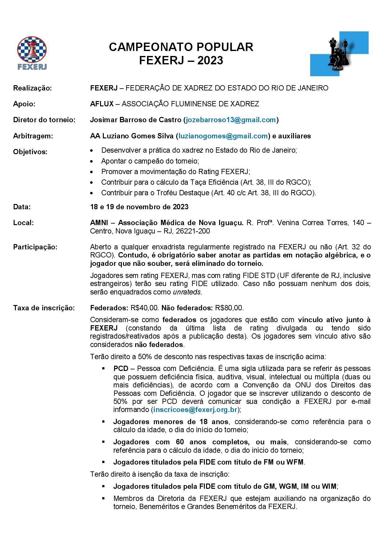 III CAMPEONATO INTERNO CXMEIER 2023 em Rio de Janeiro - Sympla